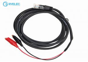 China 24 AWG UL 2835 UTP CAT5 RJ45 Male Cat5e Custom Cable To 28 Alligator Clip on sale