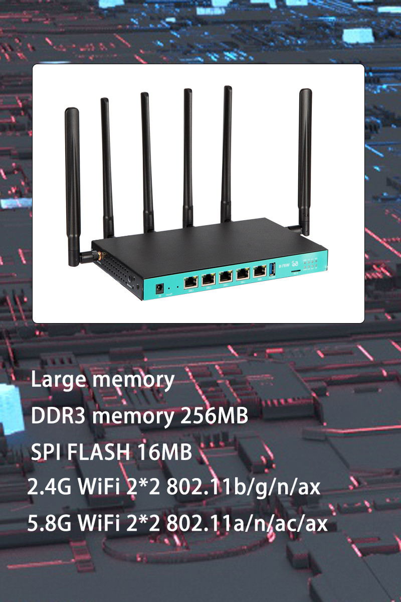 1800Mbps Dual Band 5G Wifi 6 Router RM500Q-Gl With 1 SIM Card Slots