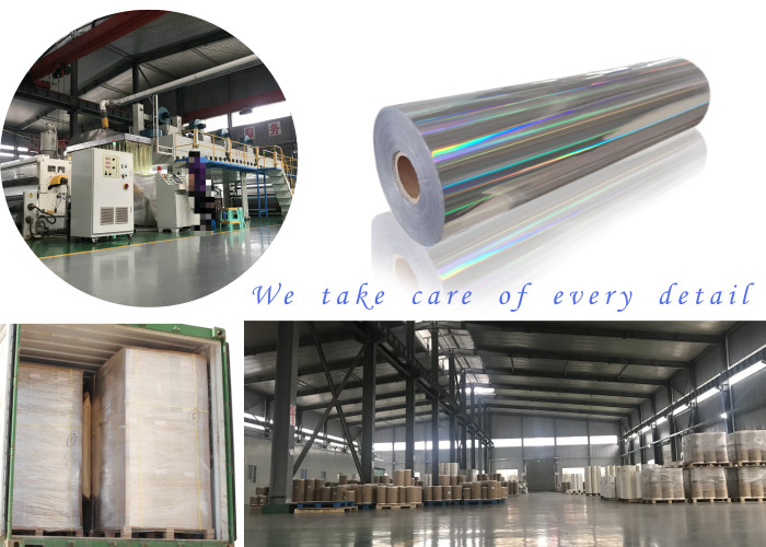 Customized Hologram Logo Service BOPP Holographic Pattern Lamination Film for Shopping Bags Packaging