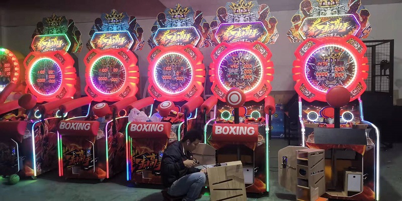 Amusement Park Power Boxing Punch Machine Arcade 110V
