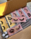 Craft Cardboard Pink Eyelash Box Booklet Custom Logo Packaging Glossy Lamination