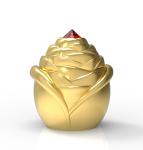 ISO9001 Floral Zinc Alloy Glass Perfume Bottle Cover