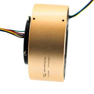 China 38.1mm Hole Dia Slip Ring of 6 Circuits Transmitting 5A Per Circuit with 300 rpm Working Speed wholesale