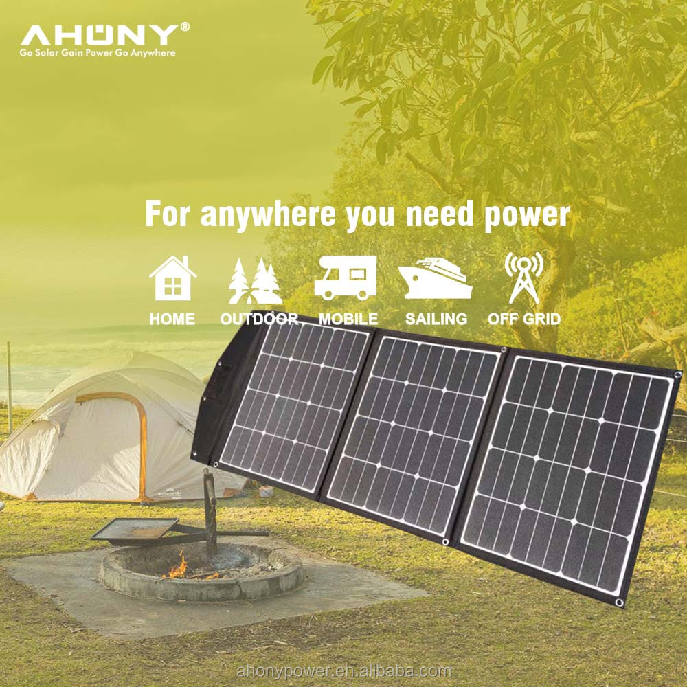 Foldable Portable Solar Panel 120W Sunpower Solar Charging Panel For Outdoor Camping