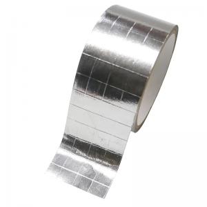 China 2 Way FSK Waterproof Aluminium Tape Solvent Acrylic HVAC Reinforced High Temp Foil Tape on sale