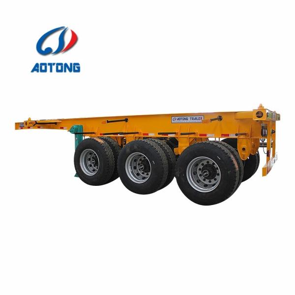 Suspension Leaf-spring/Air Suspension Tri-axle Skeleton Trailer for Container
