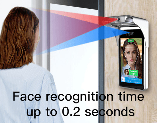 8 Inch Thermal Facial Recognition Temperature Scanner Wall Mounted