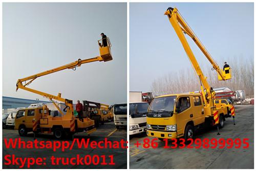 Quality new good price RHD DONGFENG 14m 1-6m aerial platform truck vehicle in Tanzania for sale, overhead platform working truck for sale