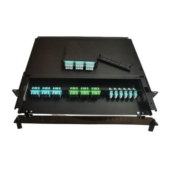 19" LC Fiber Patch Panel MTP MPO 1U Metal Fiber Termination Box