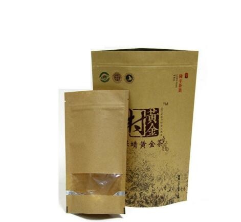 Printed k Kraft Paper Plastic Stand up Pouch/ Food Packaging Bag with Zipper And Window