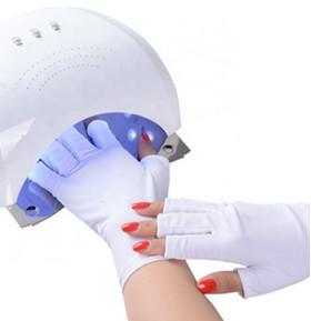 China Manicures Sun Protection Gloves Anti UV Nail Art Gloves Sunblock Salon Tool wholesale