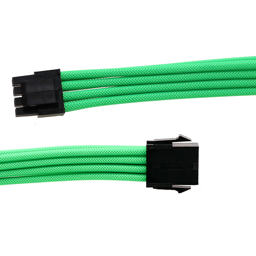 High Quality Single Sleeved braided 8Pin Male to 8Pin Female Power supply Extension Cable Pcie sleeving cable green&red