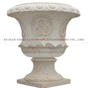 China Granite Marble Vase by Hand Carved (YKFP-35) wholesale