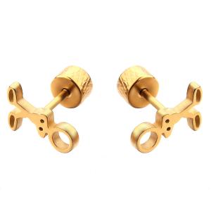 Fashion gold plate stud earrings rabbit shaped earring for women