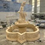 Marble Outdoor Fountains Life Size Greek Woman Pouring Water Fountain Sculpture