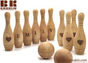 China Wooden Toy 10 Pin Bowling Game Set Bowling Game Wooden toys Gift for Baby Christmas wholesale