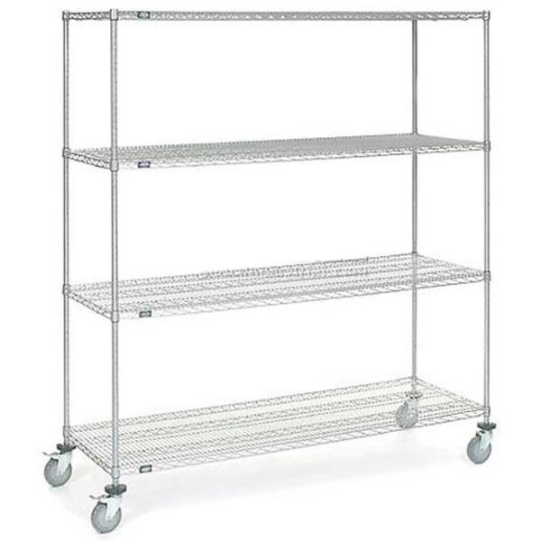 ESD Rack 4 Wire Shelves Chrome Shelf Trucks Antistatic Chrome Plates Wire