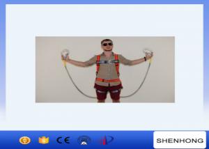 China Adjustable Full Body Harness Fall Protection Equipment Two Big Hook Along With Buffer Bag on sale