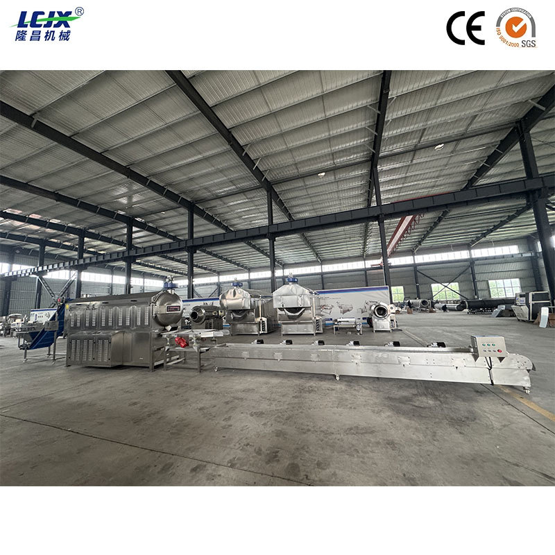 High Efficiency Food Grade Nut Roaster Line Elevator Roaster Cooler System Production Line