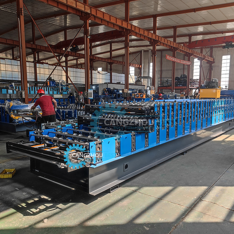 Double Layer Roofing Sheet Two In One Roll Forming Machine For Metal Material