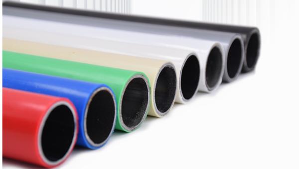 ISO certificated Black steel tube coated with plastic coating PE Coated Lean