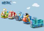 New Square Park Little Blue Train Small Amusement Equipment Battery Car