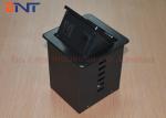 Aluminum Alloy Smart Office Desktop Hydraulic Pop Up Power Socket Box US