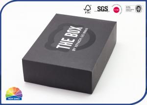 China 350gsm Black Paper Carton Box Shoes Packaging Large Paper Box on sale