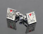 Best selling fashion wholesale metal silver plated square cuff link