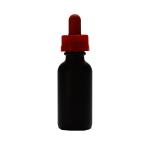 1 Oz Specialty Volcanic Black Boston Round Dropper Bottles Non - Transparent