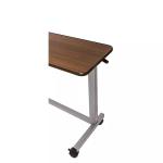 19 Speed Walnut Adjustable Over Bed Laptop Table Wood Grain Medical Bedside With
