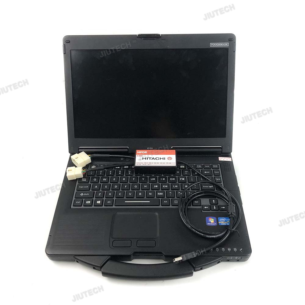For Dr.ZX Diagnostic USB 4Pin Cable And 6Pin Cont Connectors For Hitachi Diagnostic Scanner Excavator Diagnosis Tool+CF53 Laptop