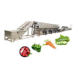 China 4500w SUS 304 Vegetable Fruits Mushroom Bubble Washing Cleaning Line wholesale