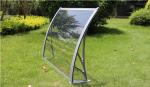 Fashionable Glass Rain Cover Canopy , Outdoor Polycarbonate Awning Rain Shelter