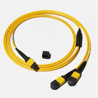 Quality MPO-MPO Low insertion loss,high speed network,Yellow/Aqua color  fiber optic patch cord for sale