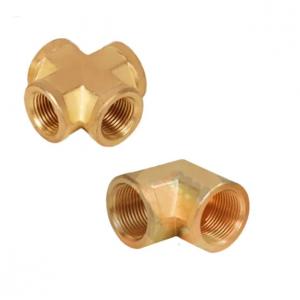 China High Pressure Brass Pipe Cross And Elbow Fitting ISO Standard wholesale