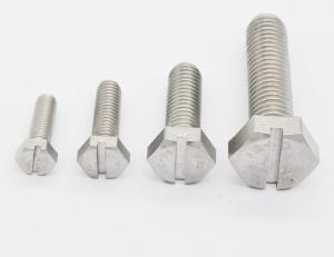China GB29.1 Slotted Hex Head Cap Screw , Fully Threaded Stainless Steel Hex Bolts wholesale