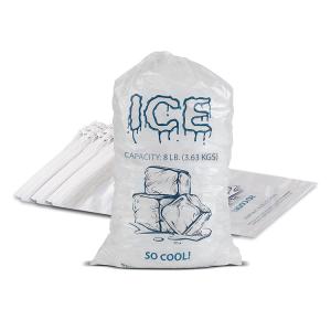 China Portable 8lb 10lb 20lb 25lb Poly Packaging Bag For Ice Cube Packing wholesale