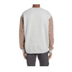 Men Bold Plaid Sleeves Sweatshirt 80 Cotton 20 Polyester sweatshirt