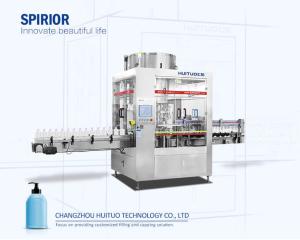 China Three Claws Structure 84 Disinfectant Glass Bottle Filling And Capping Machine wholesale