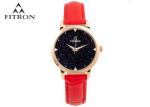 Starry Star Crystal Fitron Quartz Watches With Black Dial Water Resistant 30