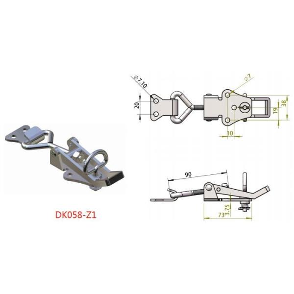 SGS Adjustable Stainless Steel Toggle Latches Anti Rust Y\ U Shaped Threaded Rod