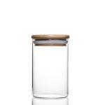 Wholesale Jar Food Storage Canister Transparent Borosilicate Glass With Bamboo