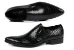 Snake Skin Pattern Men Formal Dress Shoes Genuine Leather Men Luxury Shoes For