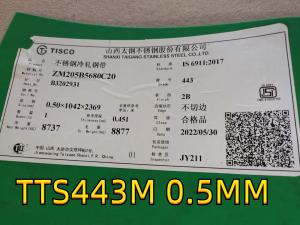 China ASTM A240 443 Stainless Steel Sheet AWS 1.4435 Stainless Steel Properties wholesale