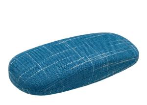 China Fabric Wrapped Clamshell Glasses Case , Custom Logo Glasses Case wholesale