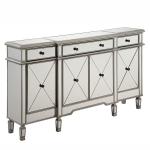 Contemporary 3 Door Mirrored Buffet Cabinet Sideboard Unit Home Furniture