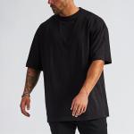 Mens Blank Cotton T Shirt Loose Drop Shoulder Oversized
