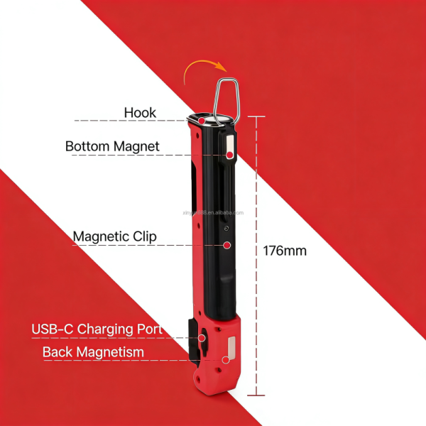Strong Light COB Charging Work Lamp Foldable Multi-function Portable Emergency Car Repair Work Inspection Lamp