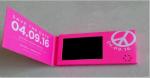 A4 A5 Red Video Booklet , LCD Video Business Card Mailers Rechargeable